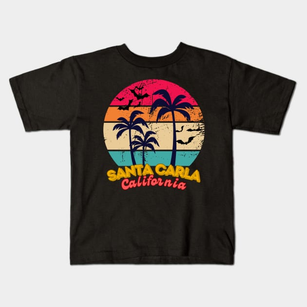 Santa Carla California Kids T-Shirt by Eighties Flick Flashback